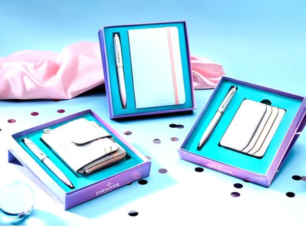 Sheaffer corporate gift sets with pen and notebook